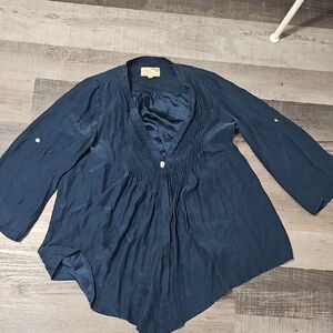 Elizabeth and James Navy Blouse